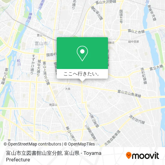 富山市立図書館山室分館地図