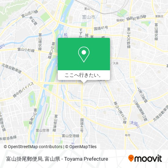 富山掛尾郵便局地図