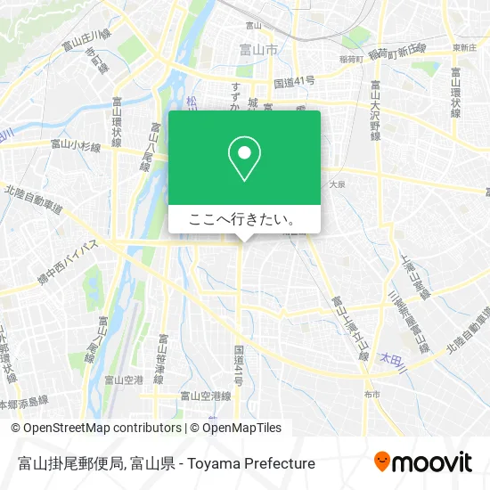 富山掛尾郵便局地図