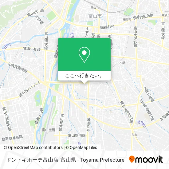 ドン・キホーテ富山店地図