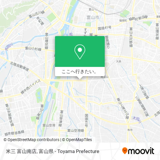 米三 富山南店地図