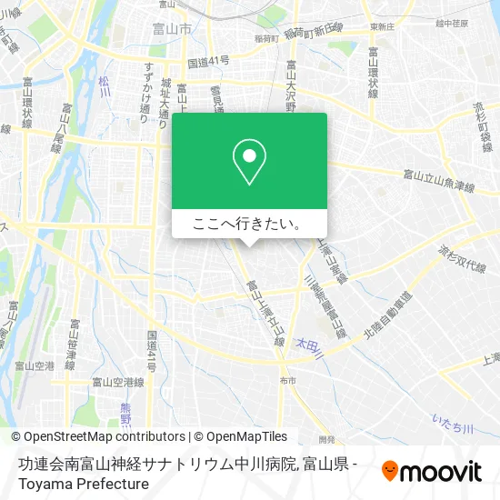功連会南富山神経サナトリウム中川病院地図