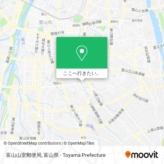 富山山室郵便局地図