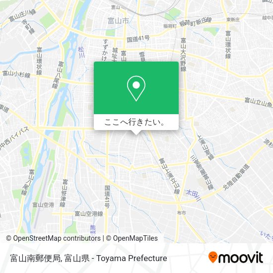 富山南郵便局地図