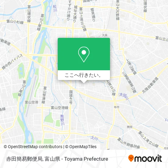 赤田簡易郵便局地図