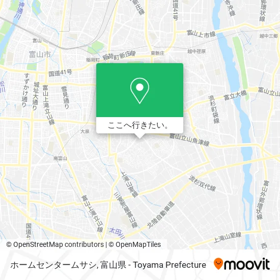 ホームセンタームサシ地図