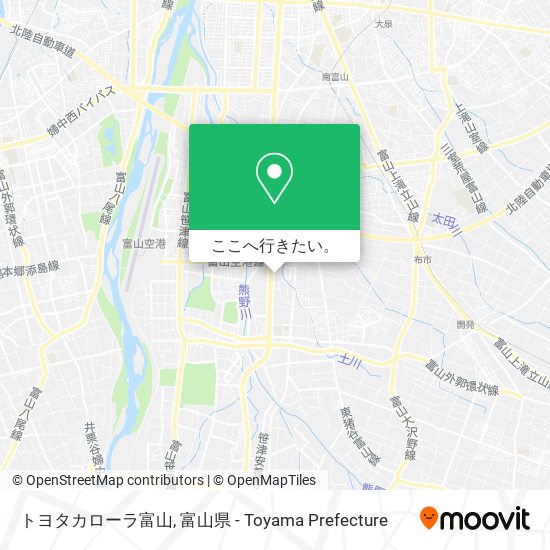 トヨタカローラ富山地図
