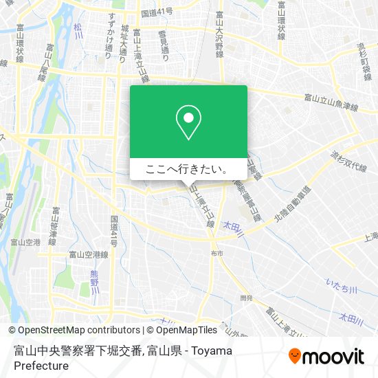 富山中央警察署下堀交番地図
