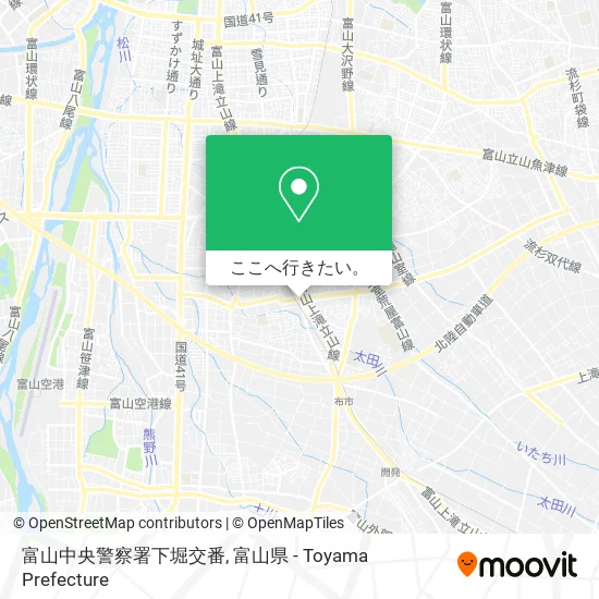 富山中央警察署下堀交番地図