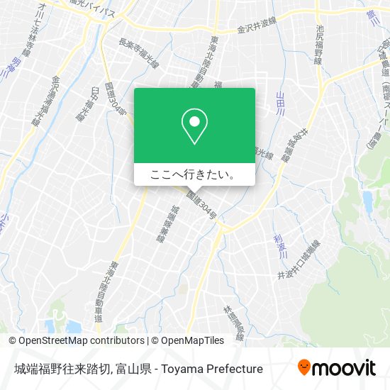 城端福野往来踏切地図