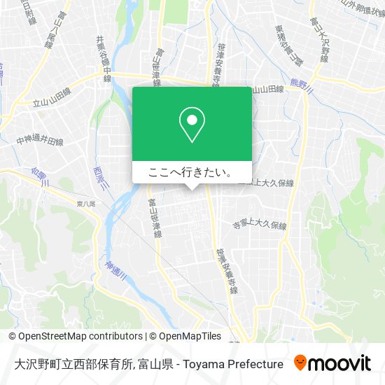 大沢野町立西部保育所地図