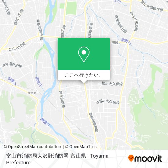 富山市消防局大沢野消防署地図