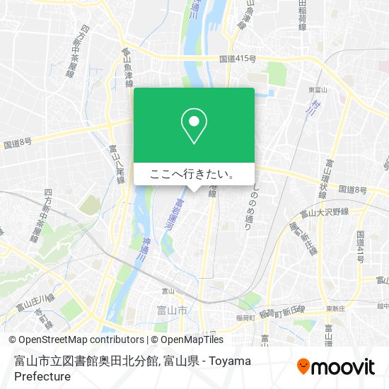 富山市立図書館奥田北分館地図