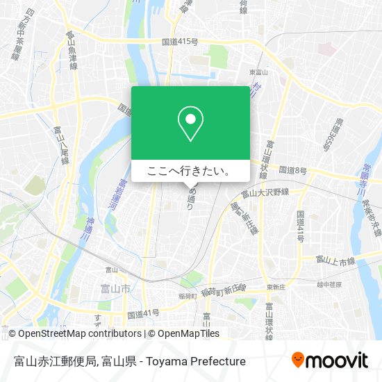 富山赤江郵便局地図
