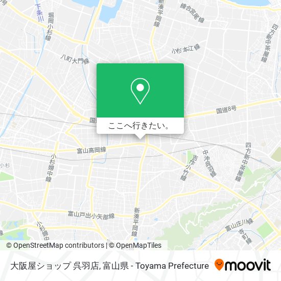 大阪屋ショップ 呉羽店地図