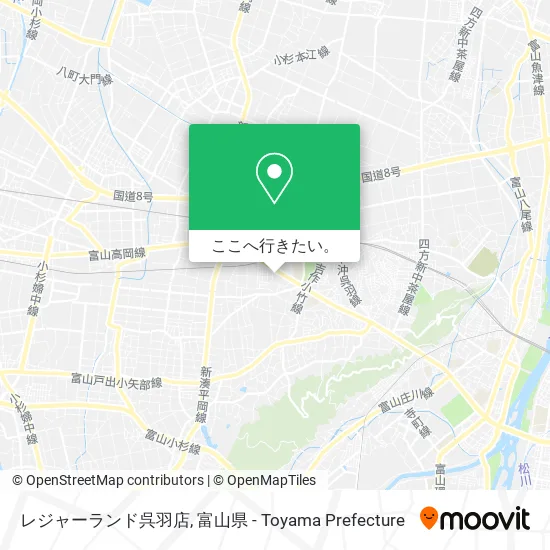 レジャーランド呉羽店地図