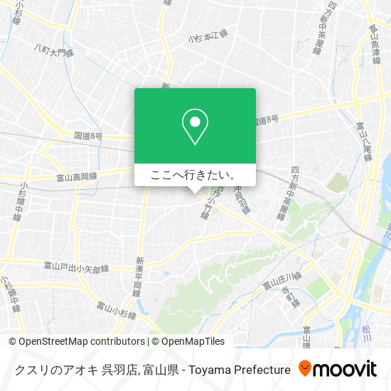 クスリのアオキ 呉羽店地図
