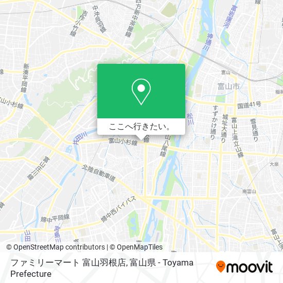 ファミリーマート 富山羽根店地図