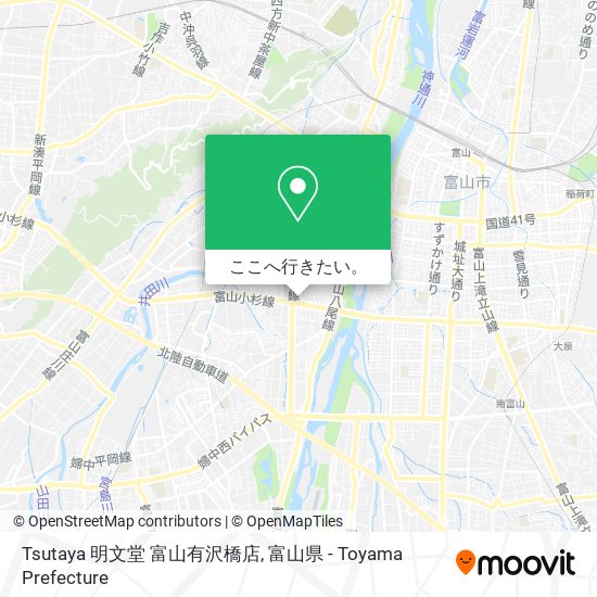 Tsutaya 明文堂 富山有沢橋店地図