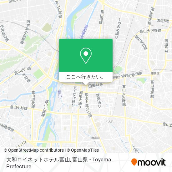 大和ロイネットホテル富山地図