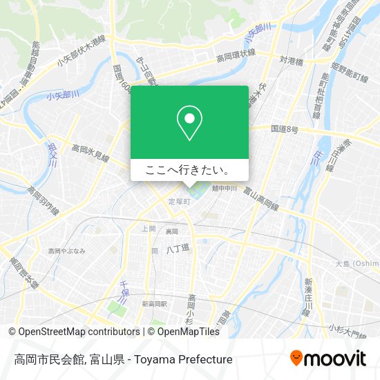 高岡市民会館地図