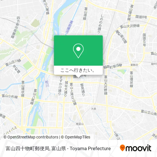 富山四十物町郵便局地図