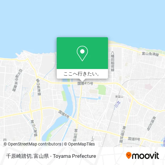 千原崎踏切地図