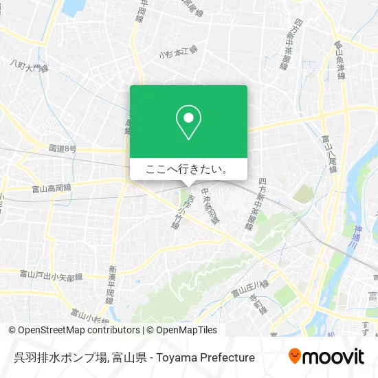 呉羽排水ポンプ場地図