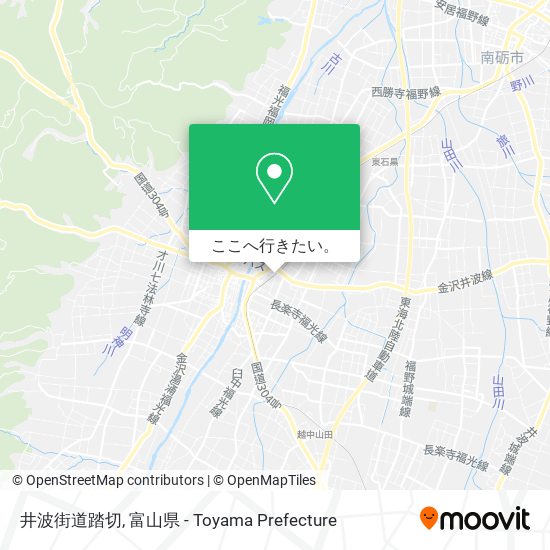 井波街道踏切地図