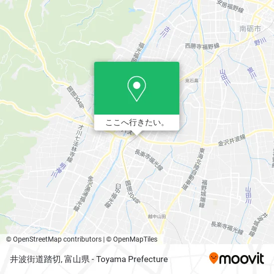 井波街道踏切地図