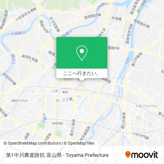 第1中川農道踏切地図