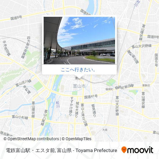 電鉄富山駅・エスタ前地図