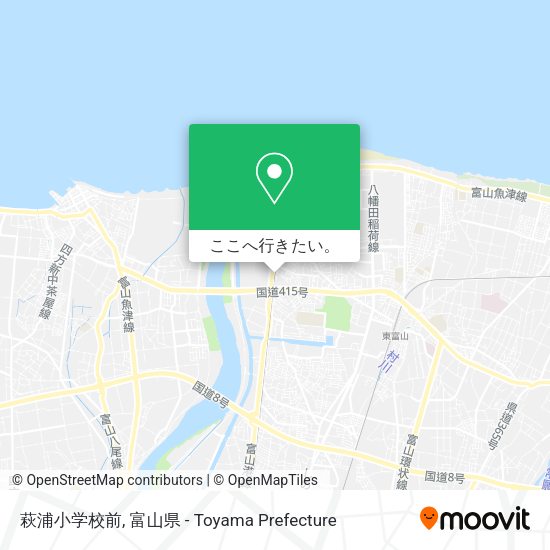 萩浦小学校前地図
