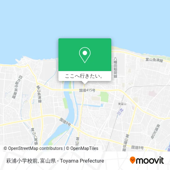 萩浦小学校前地図