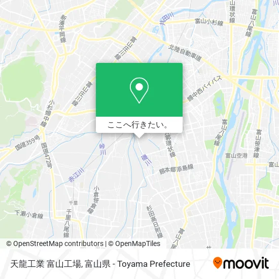 天龍工業 富山工場地図