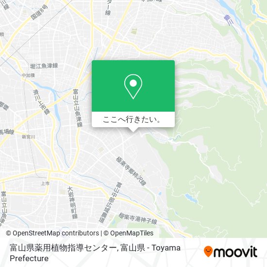 富山県薬用植物指導センター地図