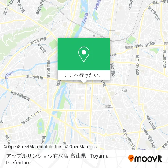 アップルサンショウ有沢店地図