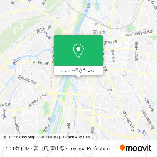 100満ボルト富山店地図