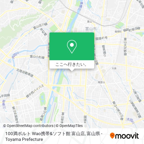 100満ボルト Wao携帯&ソフト館 富山店地図