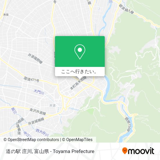 道の駅 庄川地図