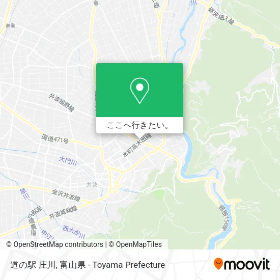 道の駅 庄川地図