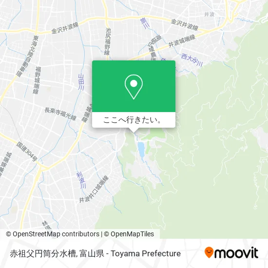 赤祖父円筒分水槽地図