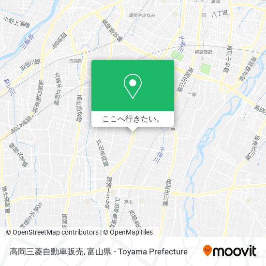 高岡三菱自動車販売地図
