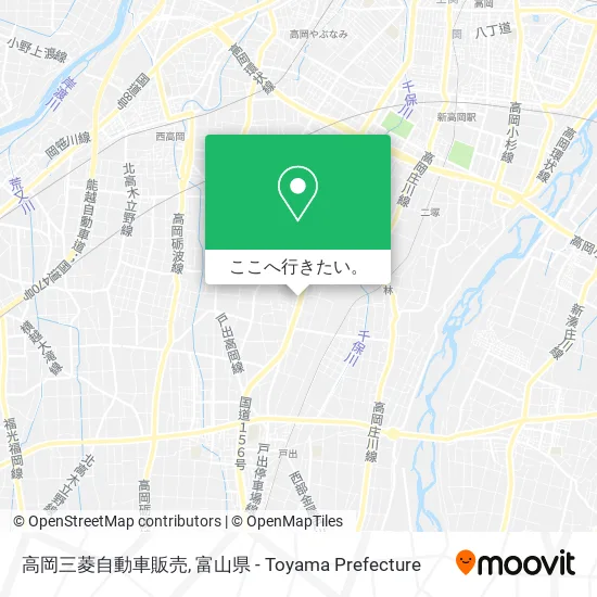 高岡三菱自動車販売地図