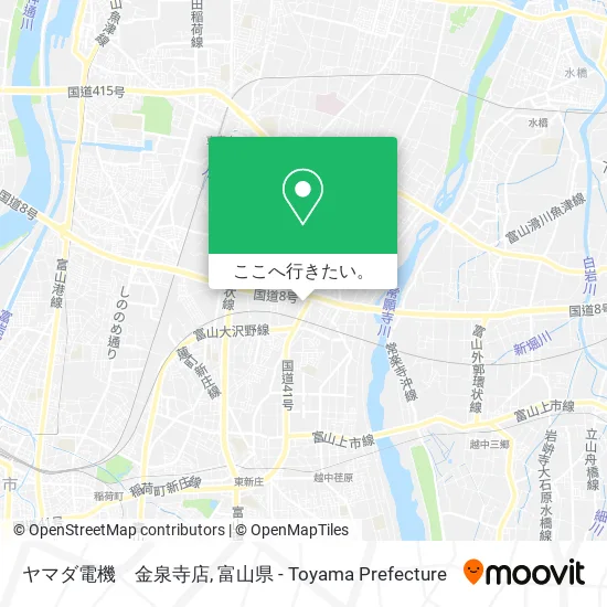 ヤマダ電機　金泉寺店地図