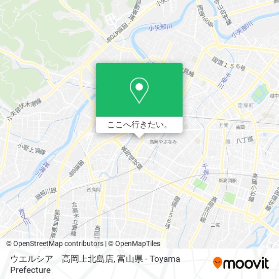 ウエルシア　高岡上北島店地図