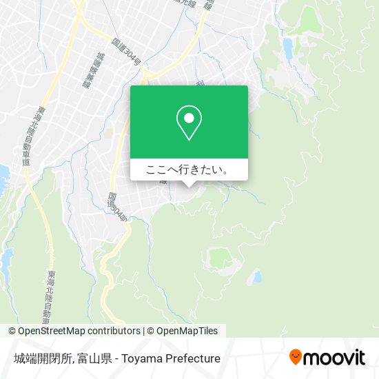 城端開閉所地図