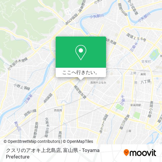 クスリのアオキ上北島店地図
