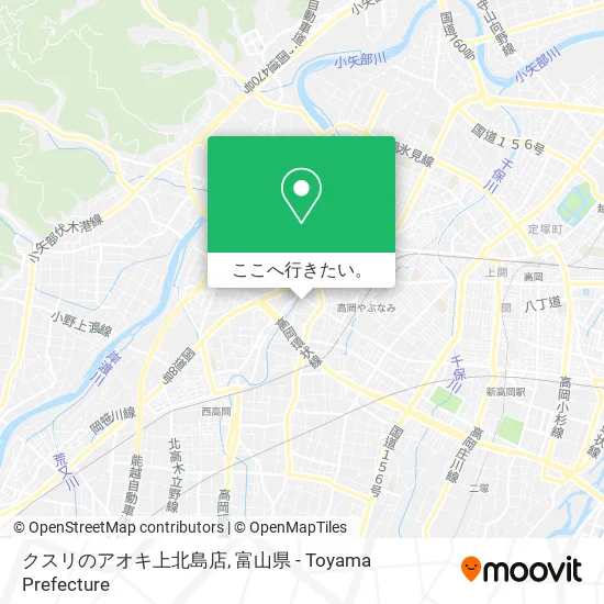 クスリのアオキ上北島店地図