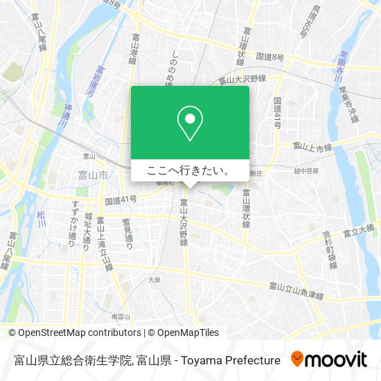 富山県立総合衛生学院地図